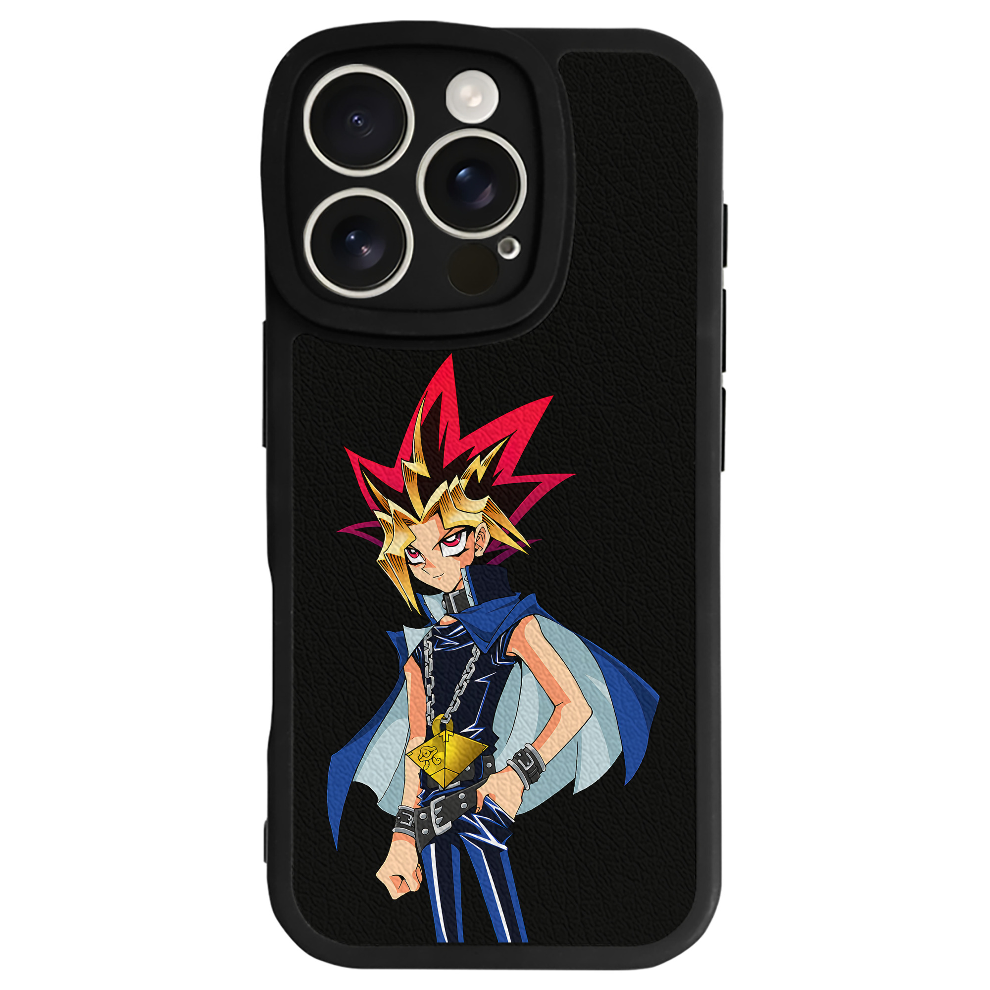（画像用） 遊☆戯☆王 Yu-Gi-Oh! 【iPhone 16シリーズ対応】シリコンスマホケース（レザー調） 材質：シリコン